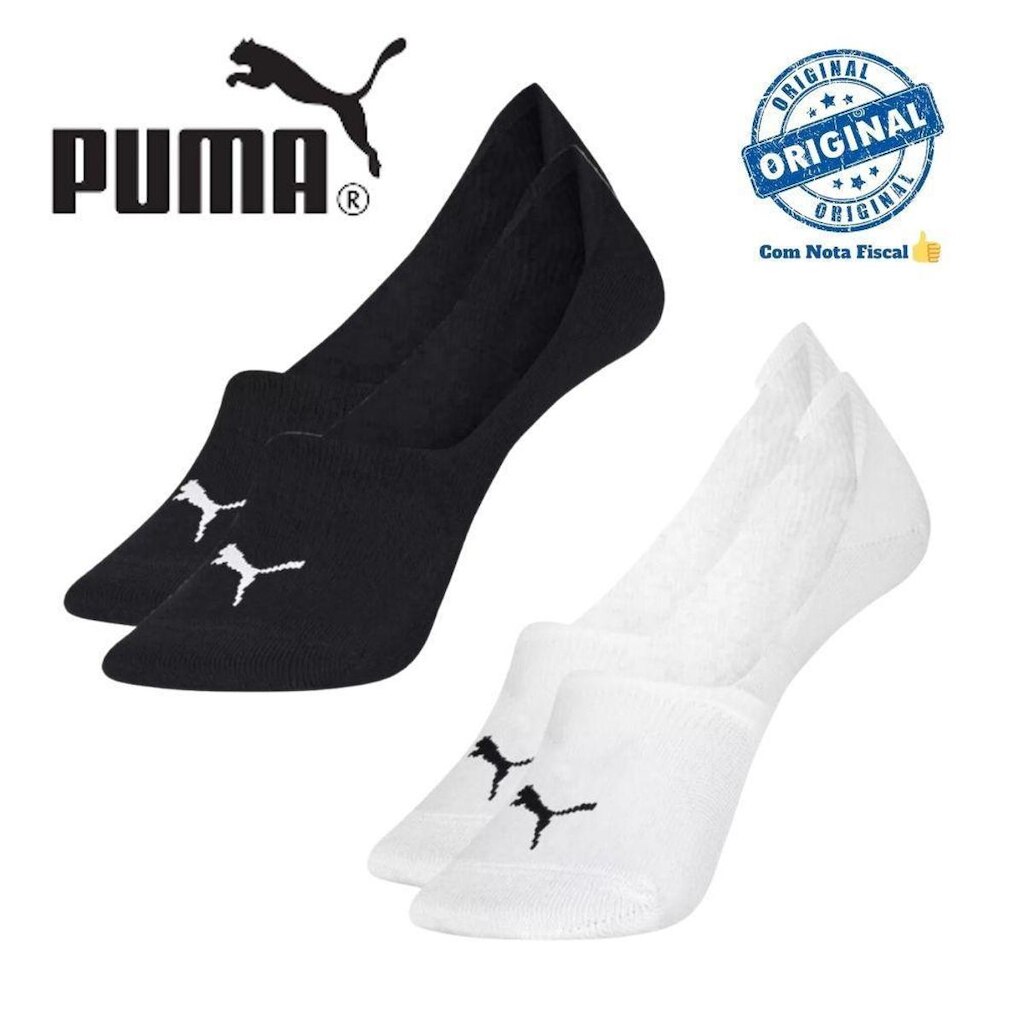 6 Pares Meias Sapatilha Invisível Puma Algodão Masculino