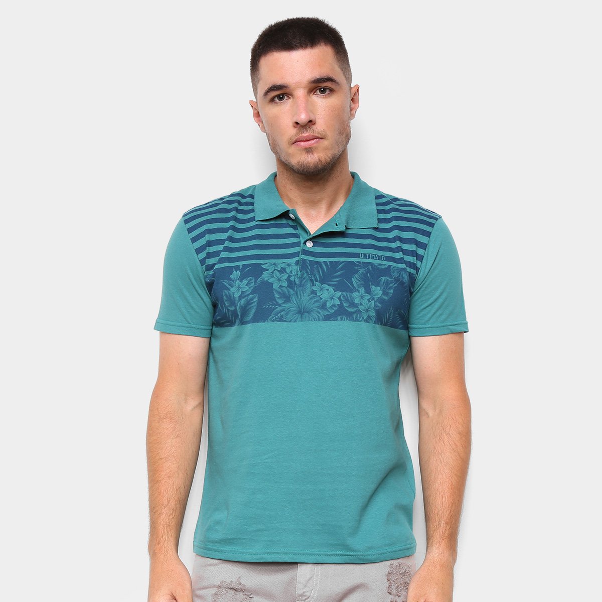 camisa de malha estampada