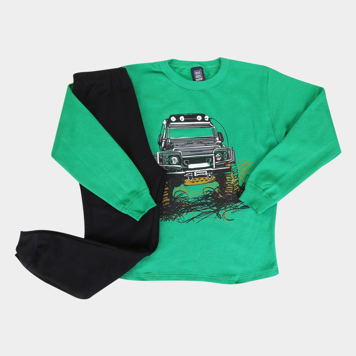 Conjunto Infantil Moletom Mia Kids Estampado Longo Masculino