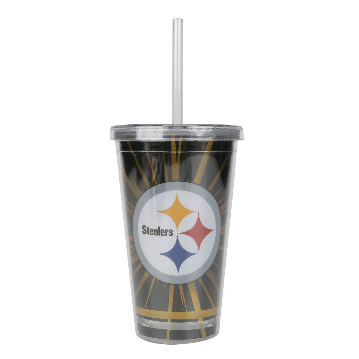 Copo com Canudo NFL Pittsburgh Steelers 480 ml