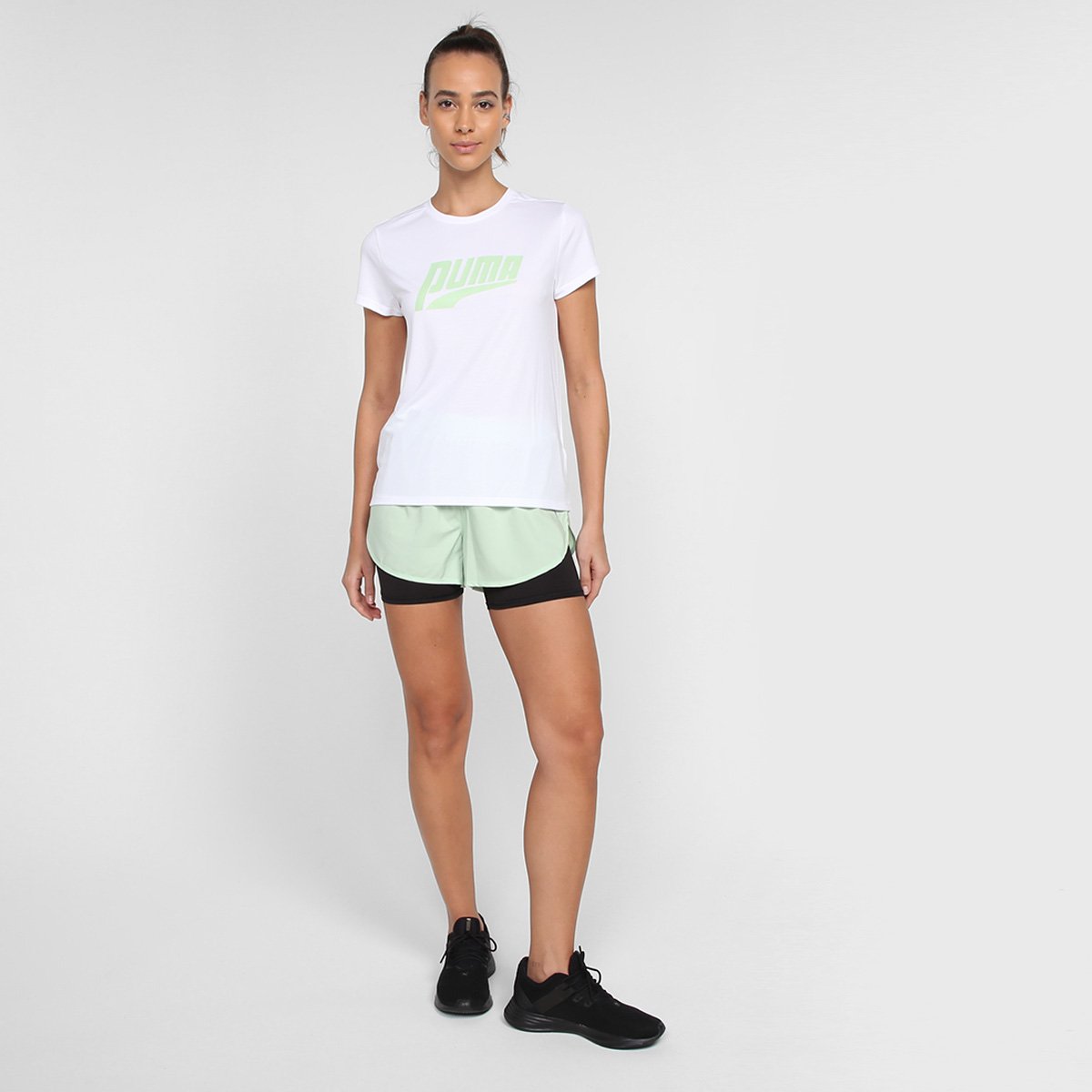 Short Puma Run Favorite Woven 2 em 1 3" Feminino - Tam: GG - 3