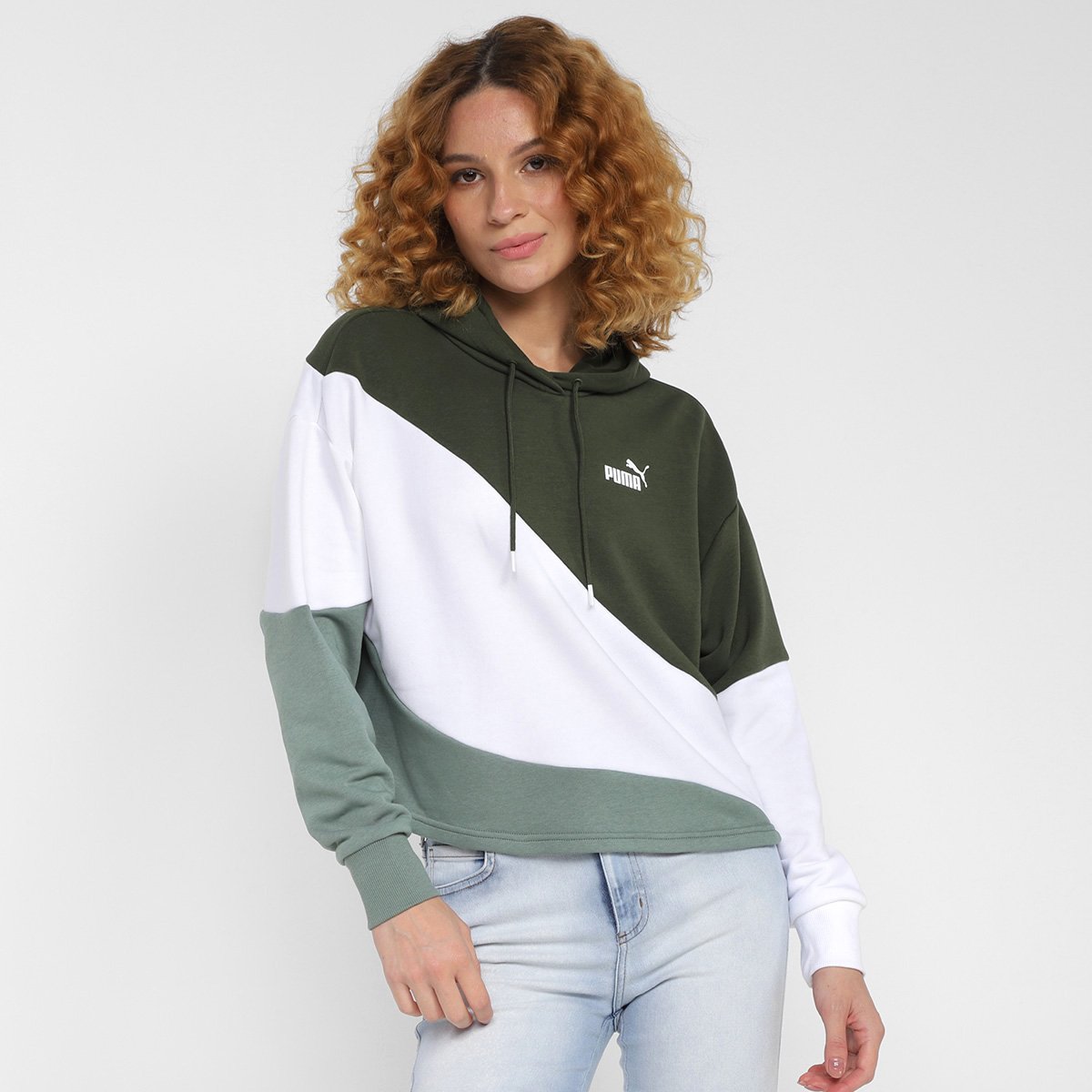 Moletom Puma Power Cat Capuz Feminino