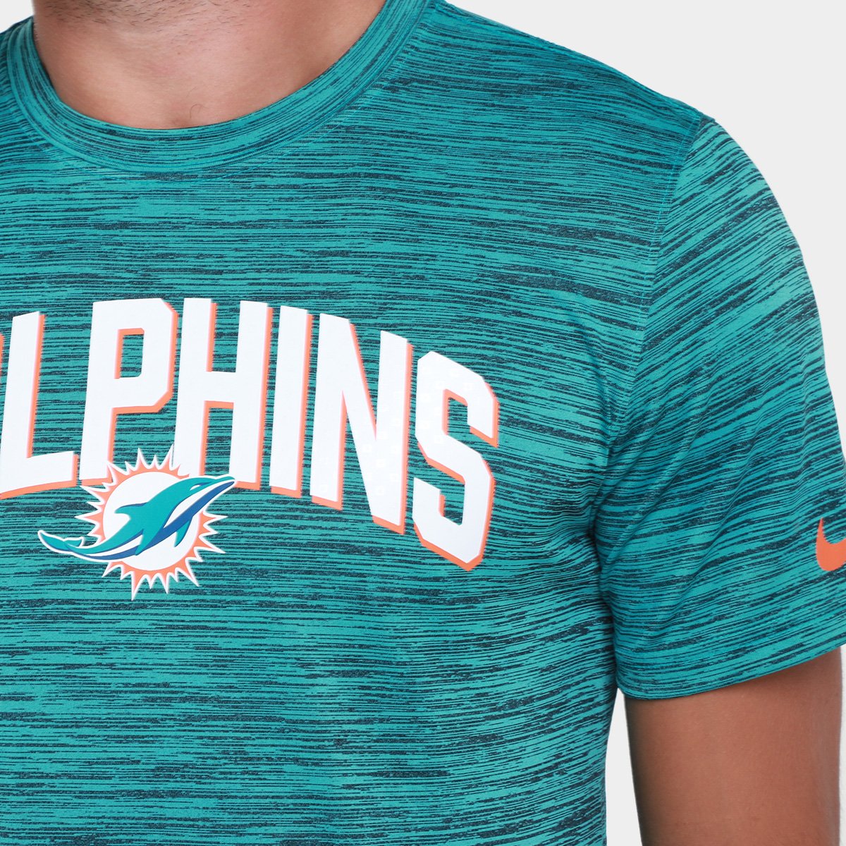Camiseta NFL Miami Dolphins Nike Drop 2 Dri-Fit Team Velocity Masculina - Tam: P - 2