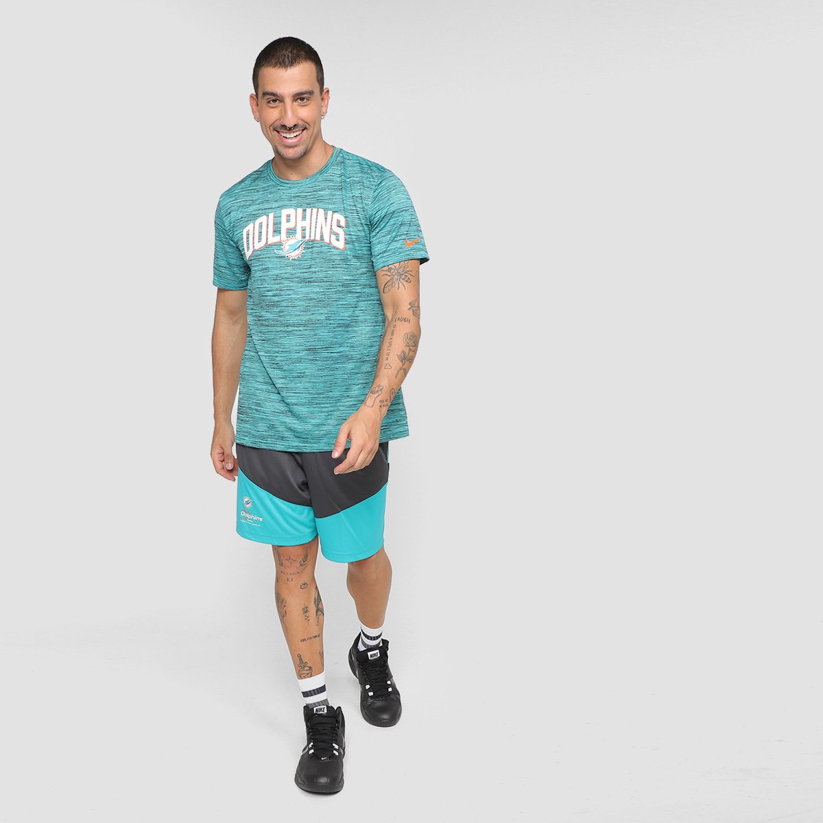 Bermuda Nike Miami Dolphins Dri-FIT Knit Masculina - Tam: P - 3