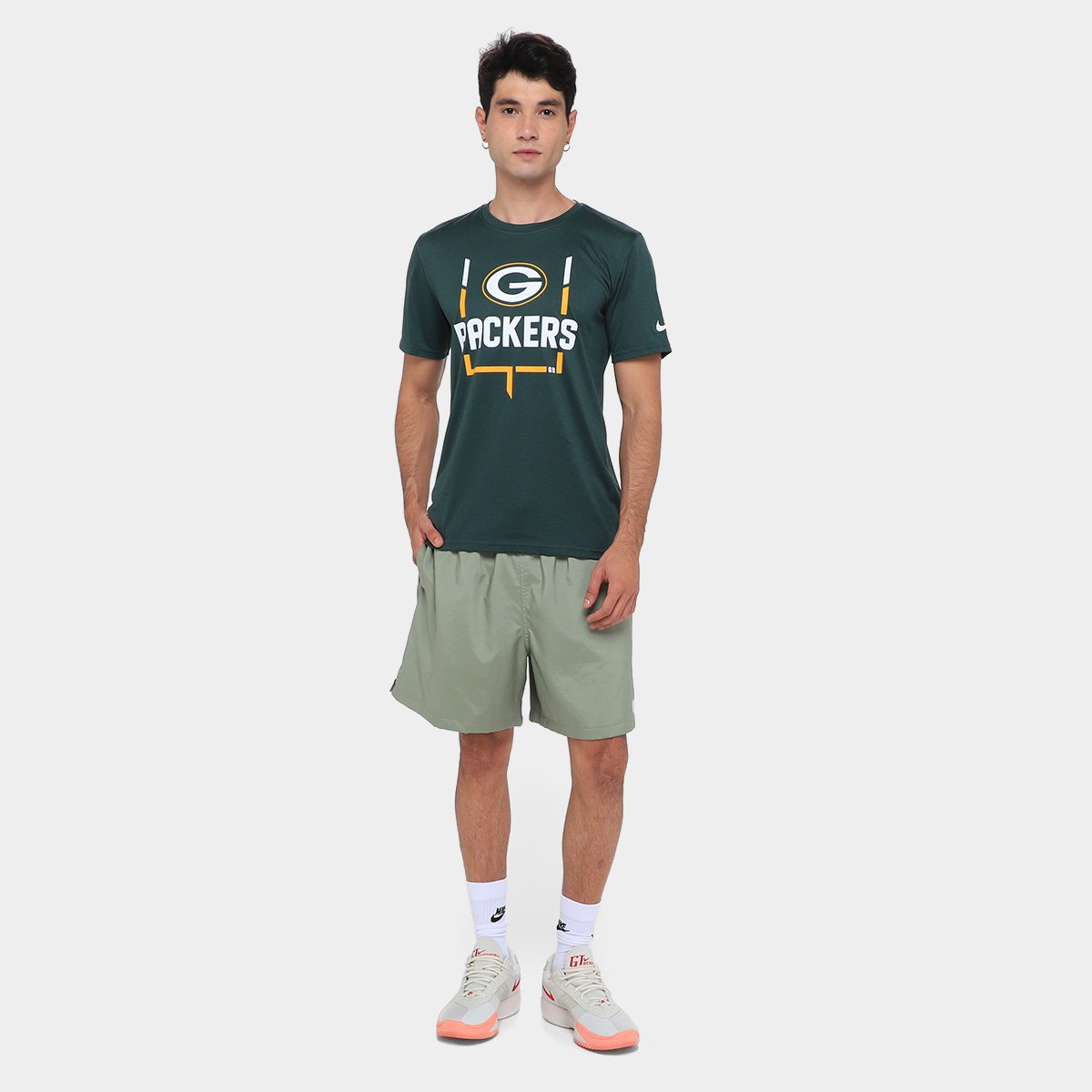 Camiseta Nike NFL Green Bay Packers Legend Goal Post Masculina - Tam: M - 3