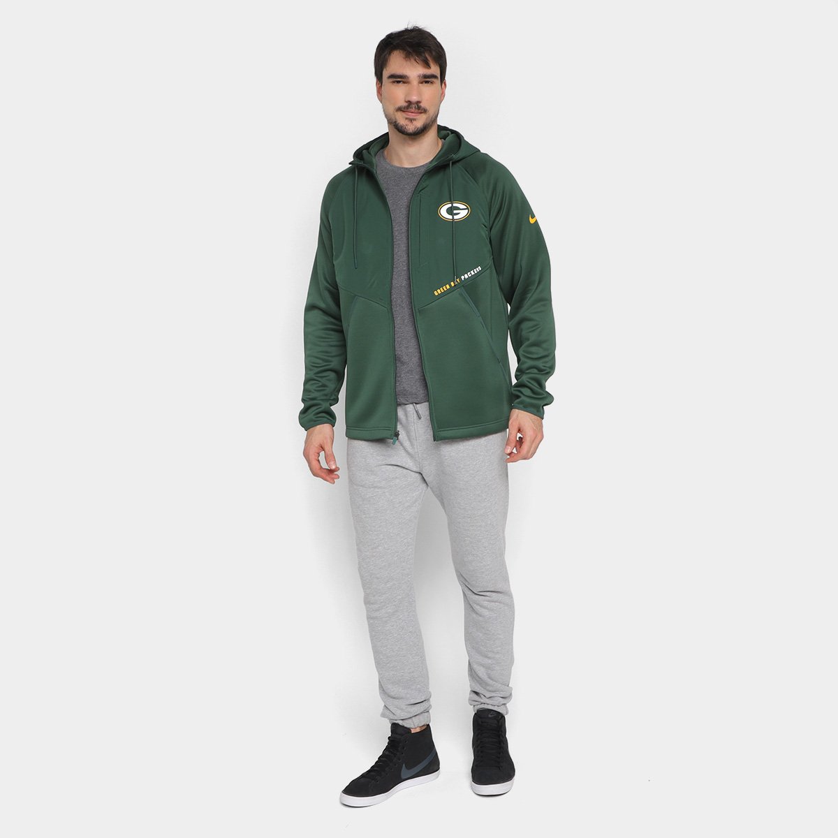 Jaqueta Moletom NFL Green Bay Packers Nike Field FZ Masculino - Tam: EGG - 3