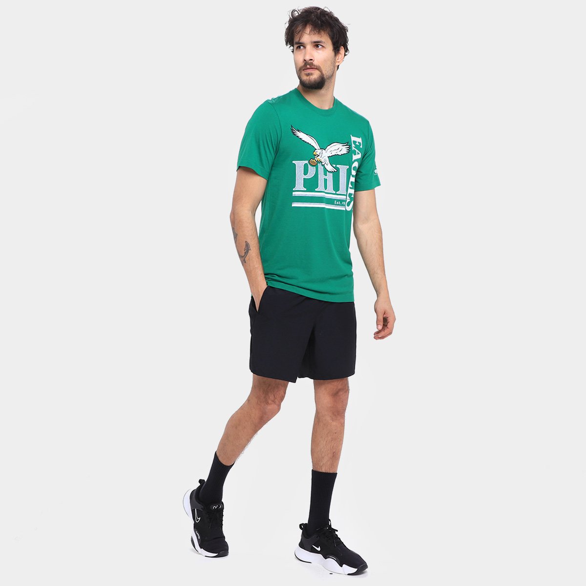 Camiseta Nike NFL Philadelphia Eagles Triblend Logo Masculina - Tam: P - 3