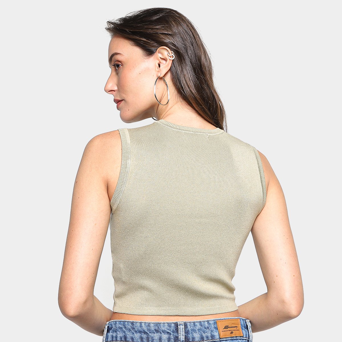 Regata Cropped Hering Casual Feminina - Tam: P - 1