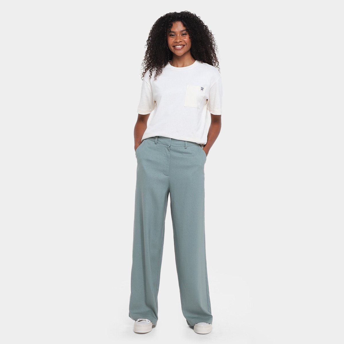 Calça Hering Alfaiataria Reta Feminina - Tam: 42 - 3