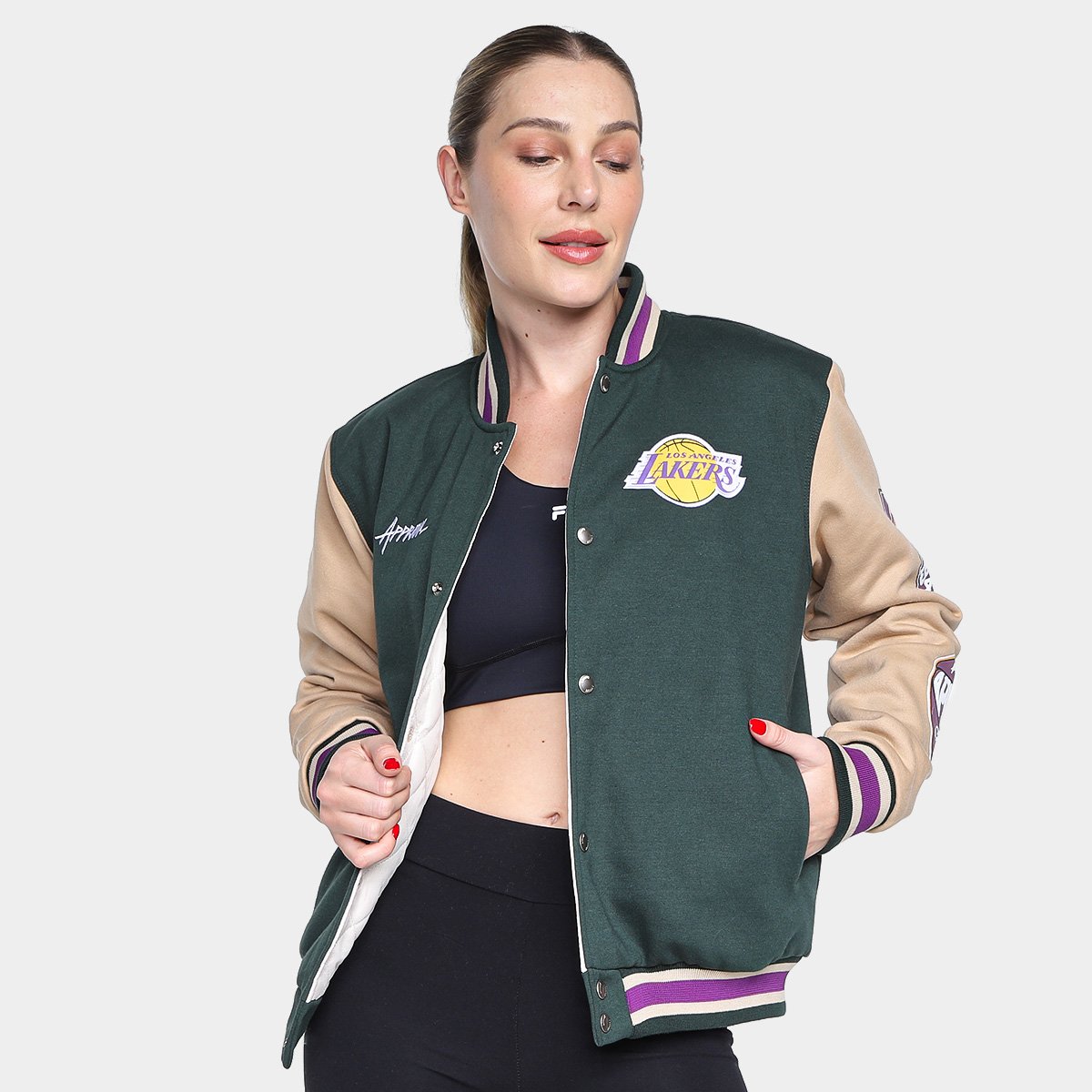 Jaqueta Approve NBA College Oversized Los Angeles Lakers