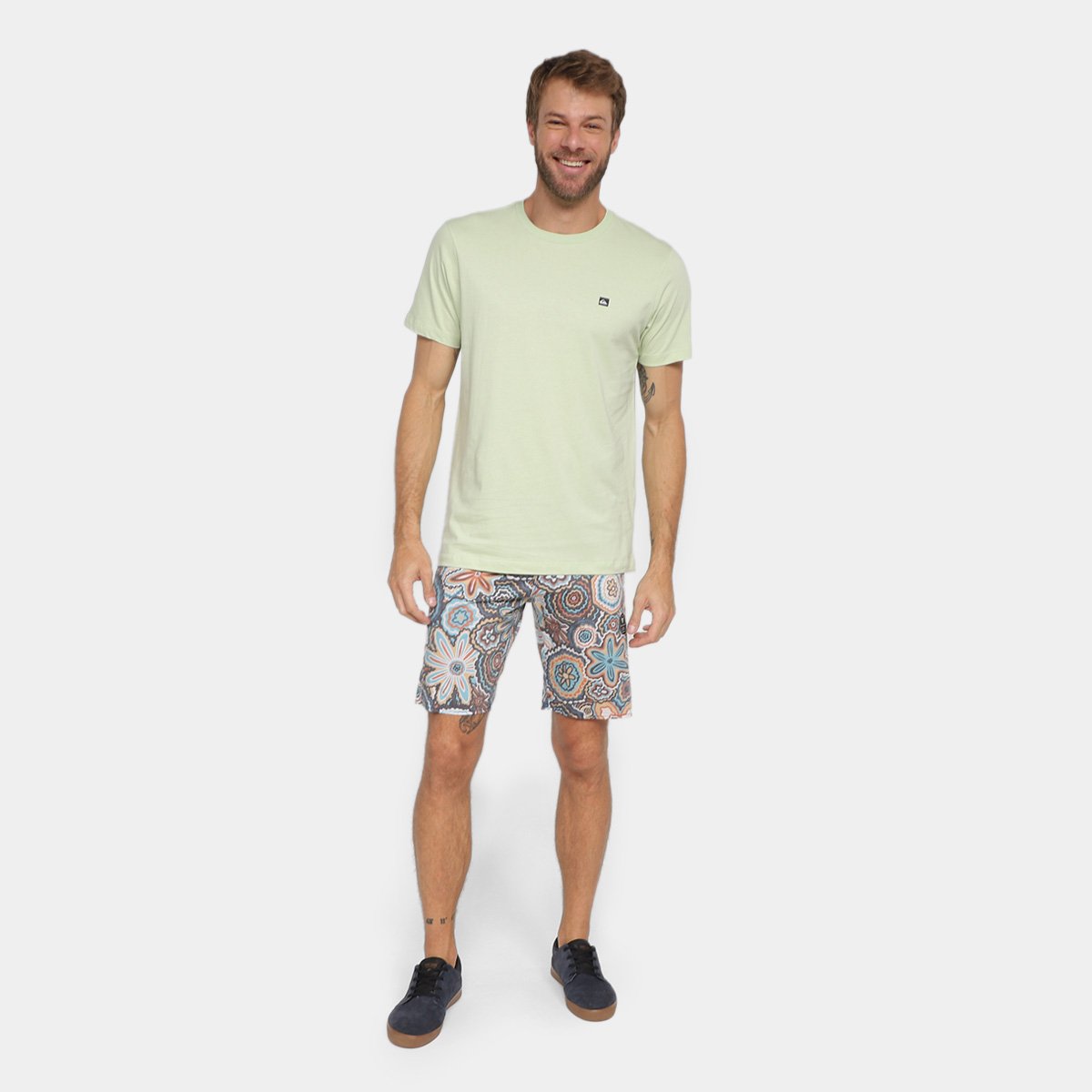Camiseta Quiksilver Transfer Masculina - Tam: GG - 3