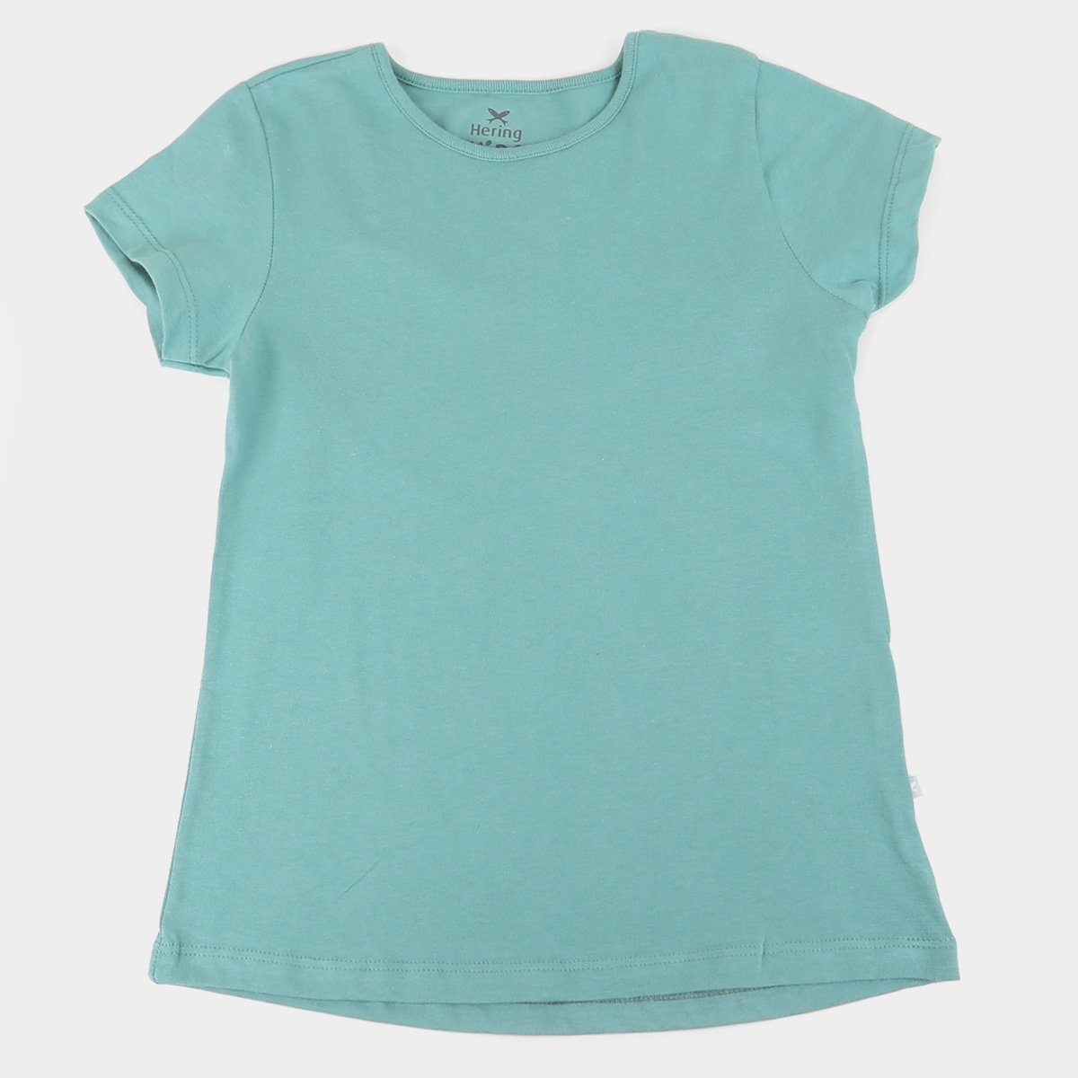 Blusa Infantil Hering Básica Meia Malha Manga Curta Feminina