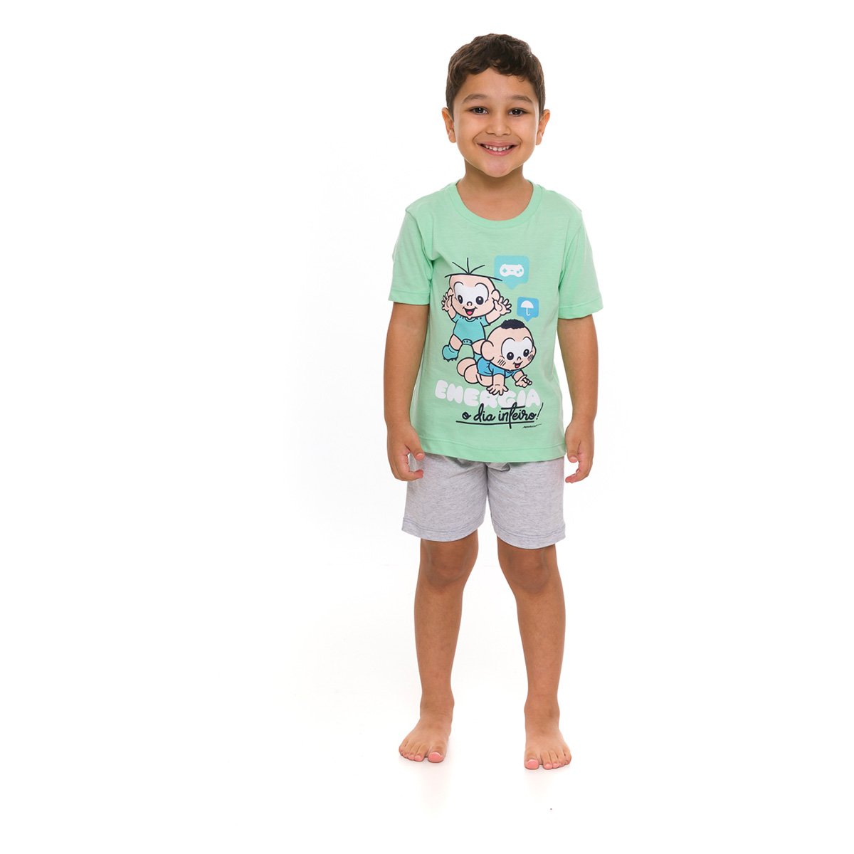 Pijama Infantil Evanilda Turma da Mônica Masculino