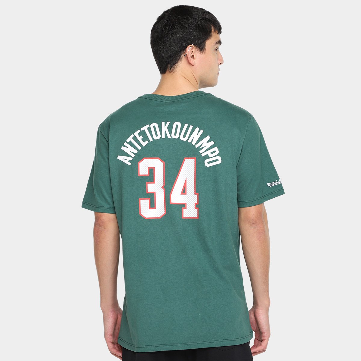 Camiseta Mitchell & Ness Milwaukee Bucks Gianiss Masculina - Tam: P - 1