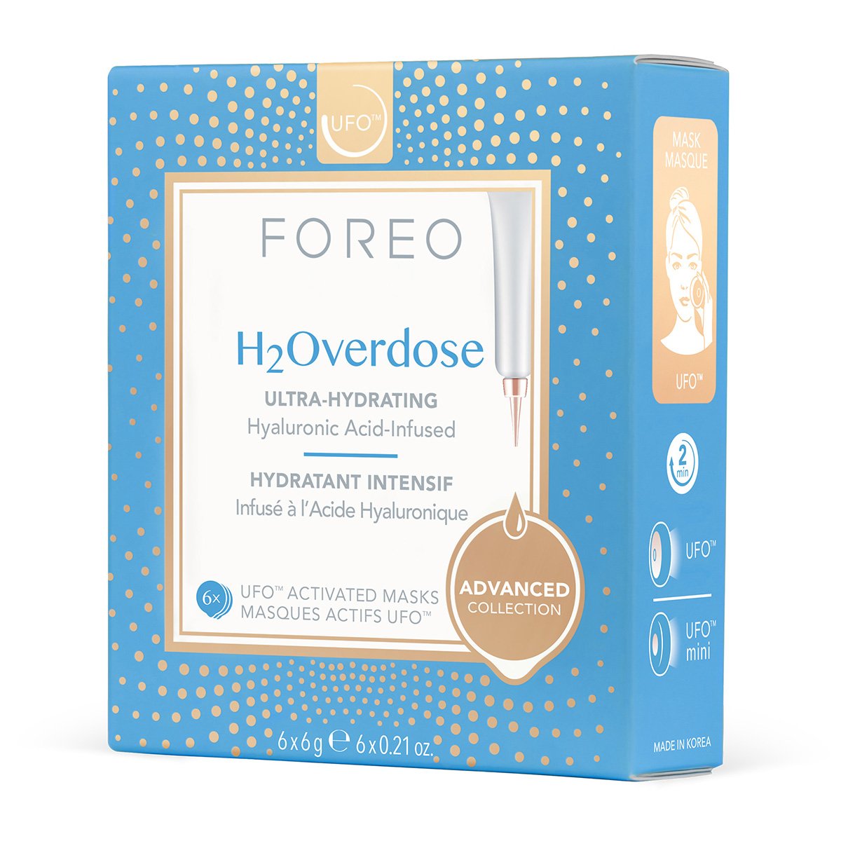 Máscara Facial para UFO Foreo H2Overdose 6 unidades