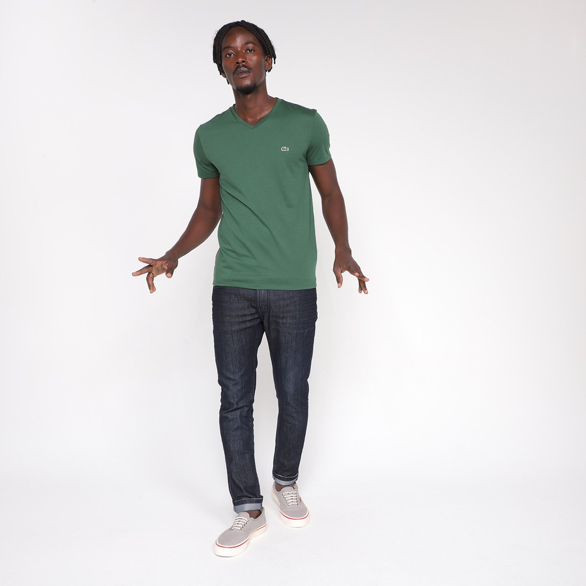 Camiseta Lacoste Logo Masculina - Tam: P - 3