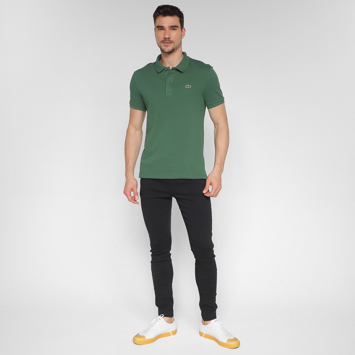 Camisa Polo Lacoste Slim Fit Piquet Masculina - Tam: P - 3