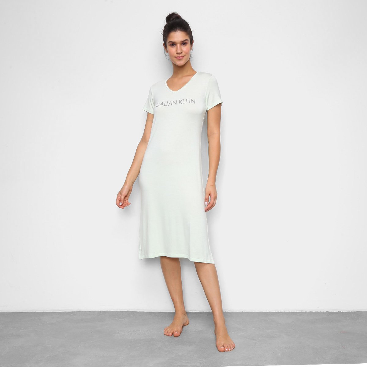 Camisola Calvin Klein Longa Recorte Lateral Feminina