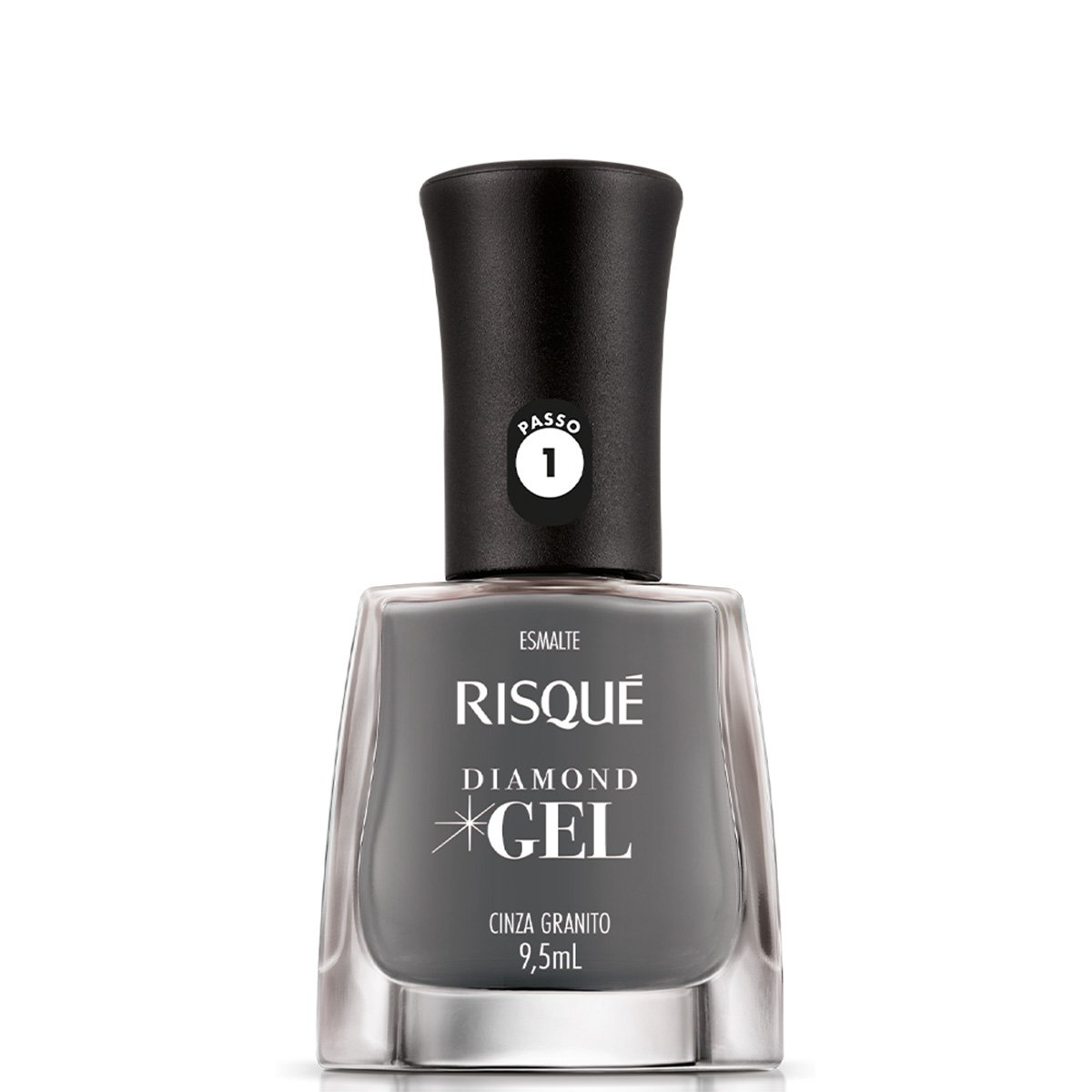 Esmalte Risqué Diamond Gel - Cinza Granito - 9,5ml