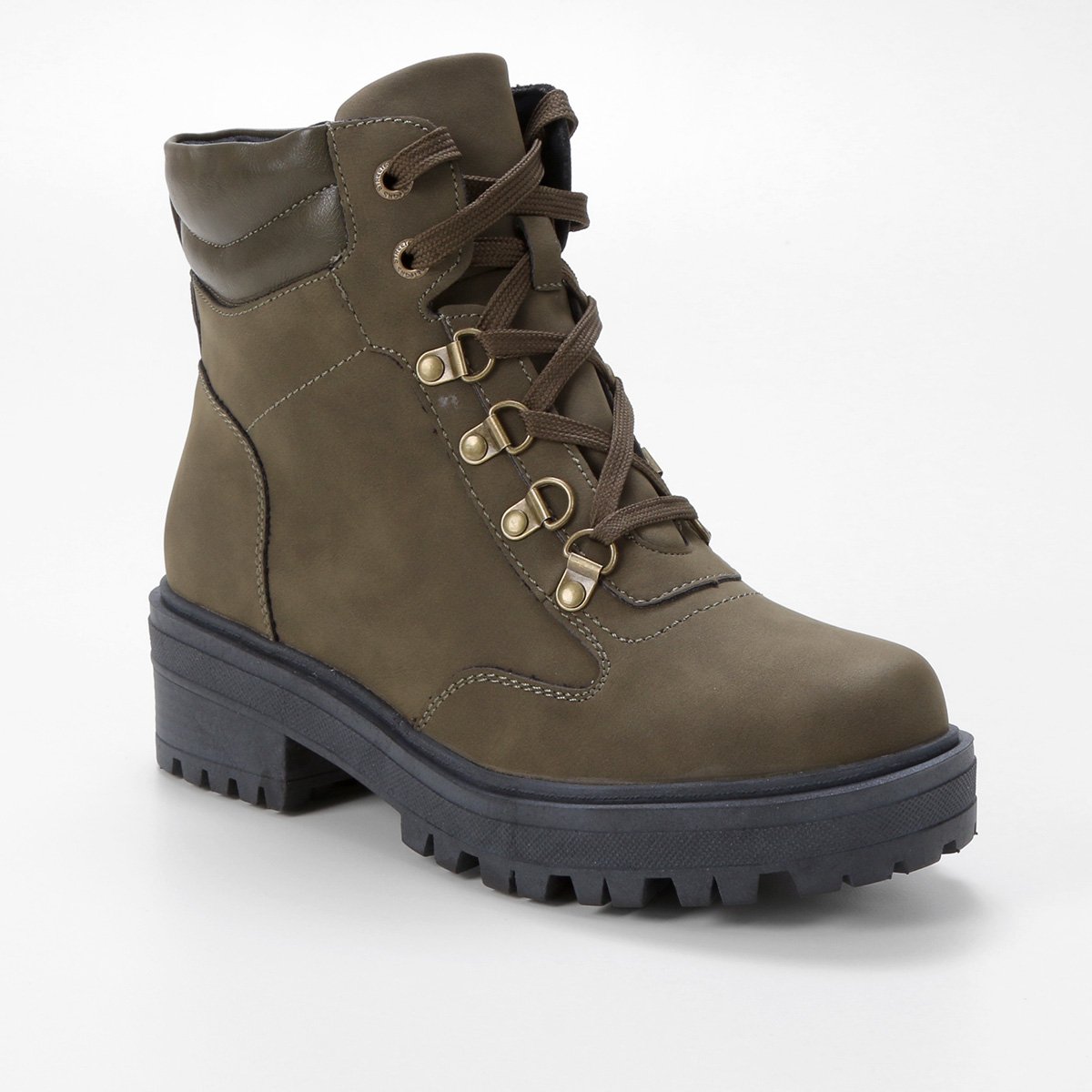Bota Coturno Mooncity Cano Curto Tratorada Feminina - Tam: 34 - 2