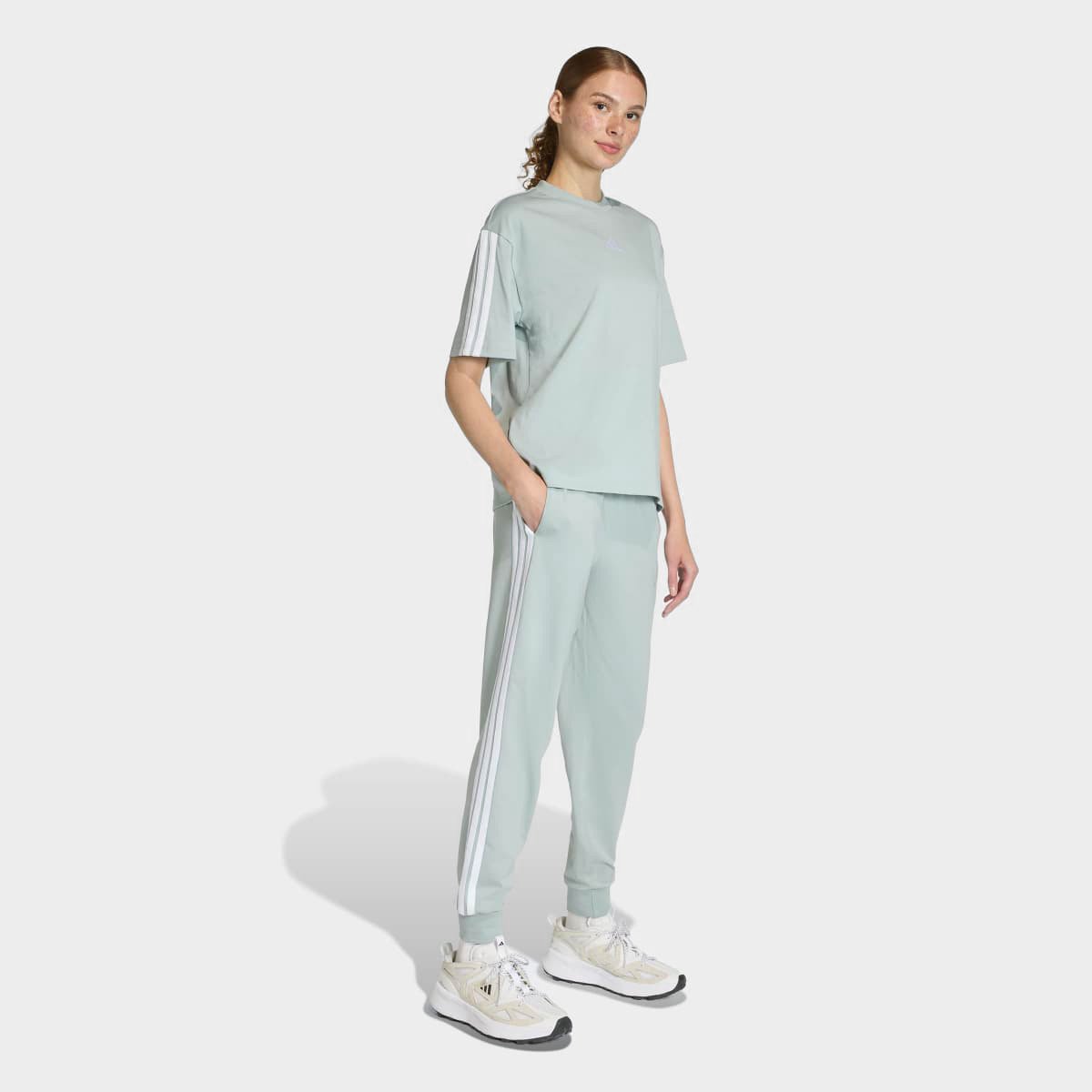 Calça Adidas Single Jersey 3 Listras Feminina - Tam: GG - 4