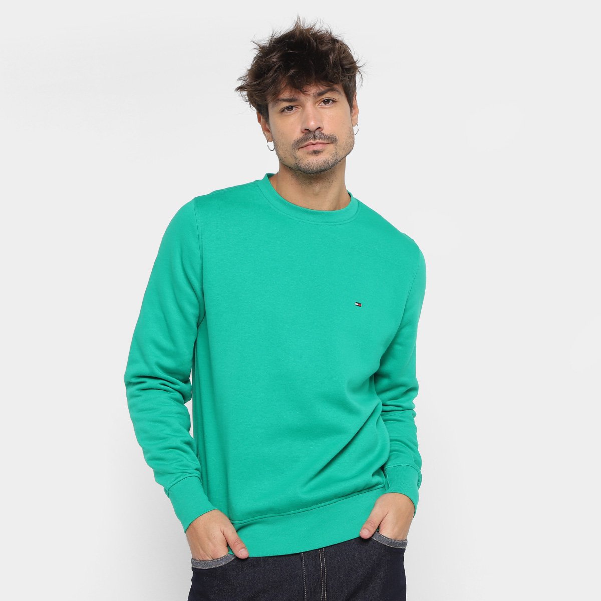 Moletom Tommy Hilfiger Flag Logo Masculino