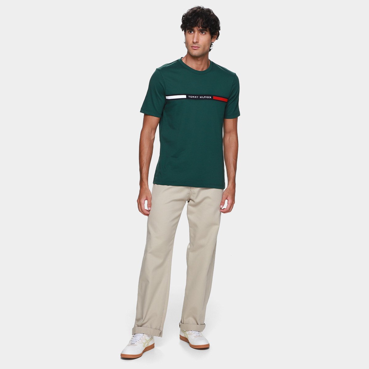 Camiseta Tommy Hilfiger Chest Insert Masculina - Tam: G - 4