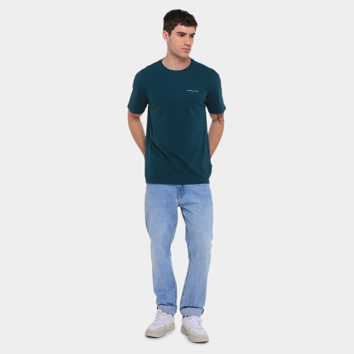 Camiseta Tommy Jeans Chest Masculina - Tam: P - 3