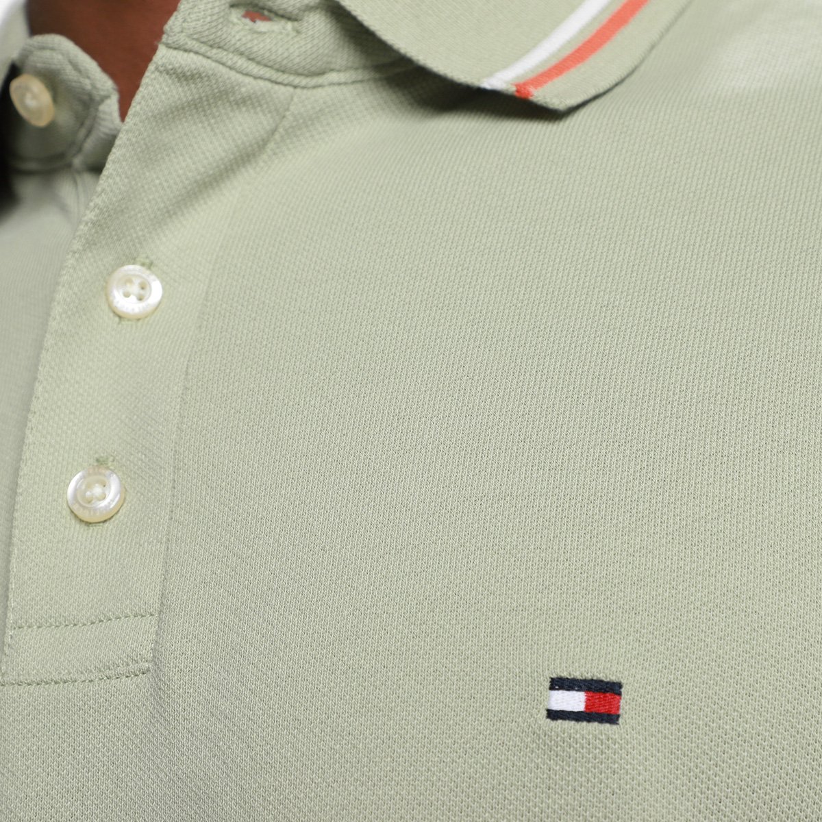Camisa Polo Tommy Hilfiger Tipped Slim Fit Masculina - Tam: P - 2