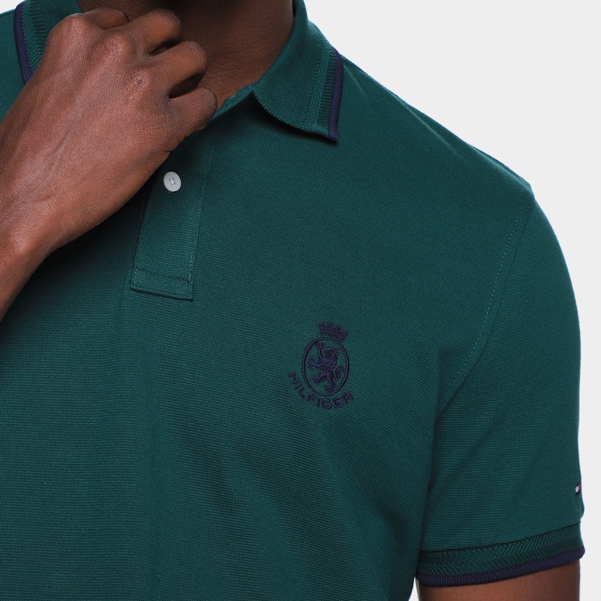 Camisa Polo Tommy Hilfiger Holiday Crest Masculina - Tam: P - 2