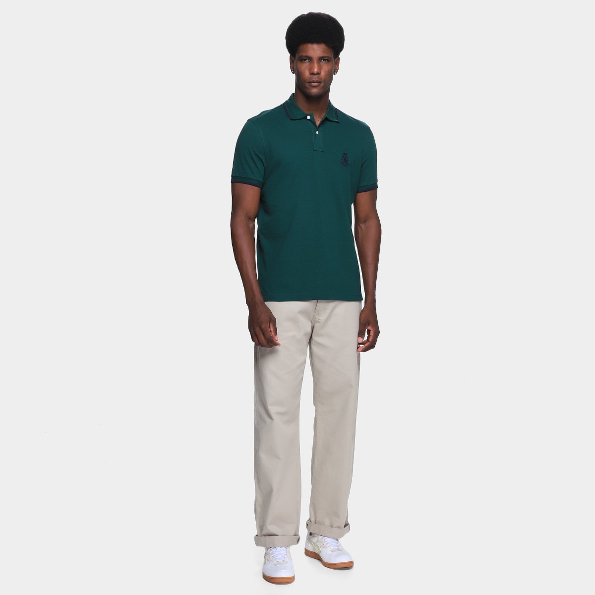 Camisa Polo Tommy Hilfiger Holiday Crest Masculina - Tam: P - 3