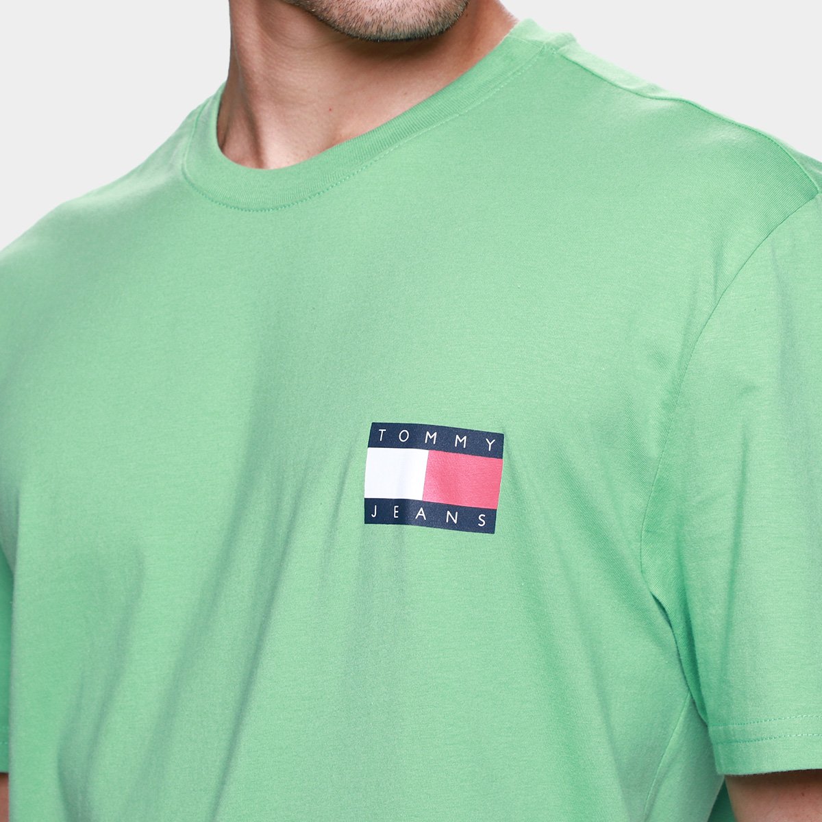 Camiseta Tommy Jeans Essential Flag Masculina - Tam: P - 2