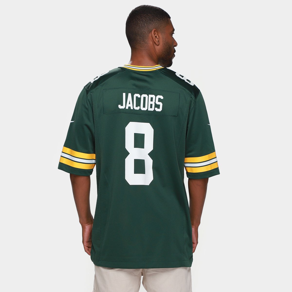 Camiseta Nike Green Bay Packers Josh Jacobs n° 8 Game Masculina - Tam: P - 1
