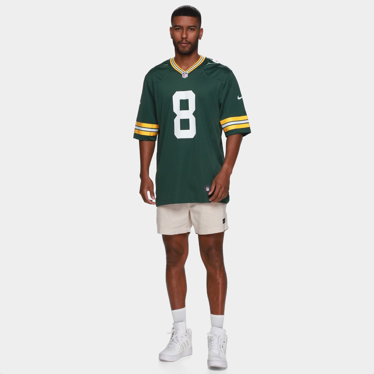 Camiseta Nike Green Bay Packers Josh Jacobs n° 8 Game Masculina - Tam: P - 4
