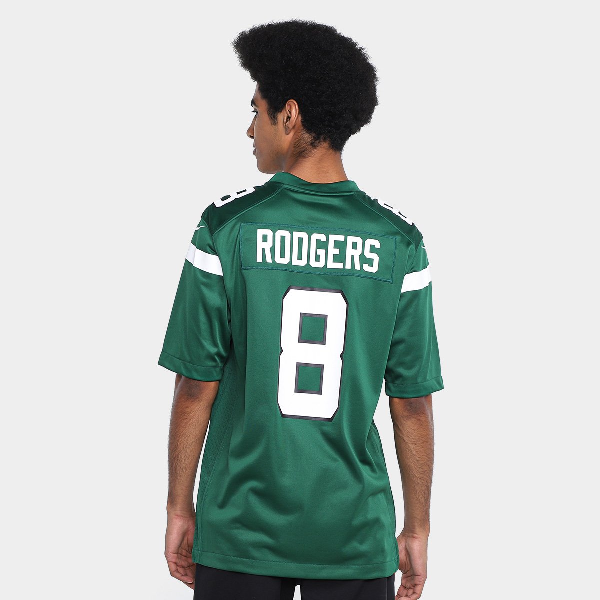 Camiseta Nike New York Jets Aaron Rodgers n° 8 Game Masculina - Tam: P - 1