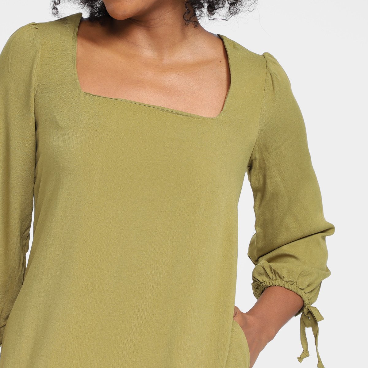 Vestido Curto The Style Box Manga Longa Babados - Tam: 40 - 2