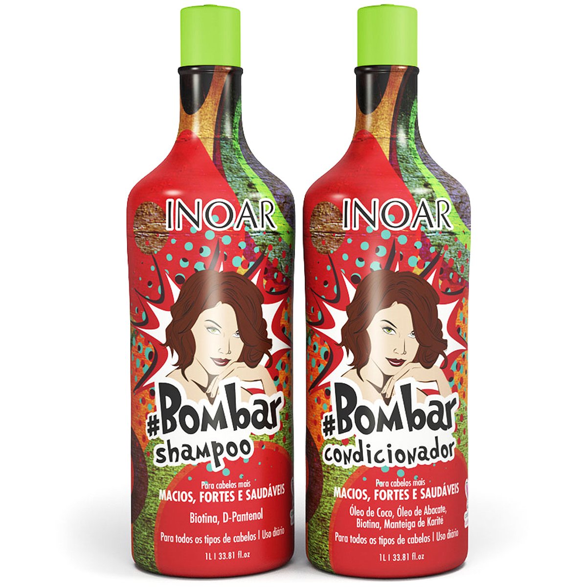 Kit Inoar Shampoo 1L + Condicionador 1L Bombar - 1