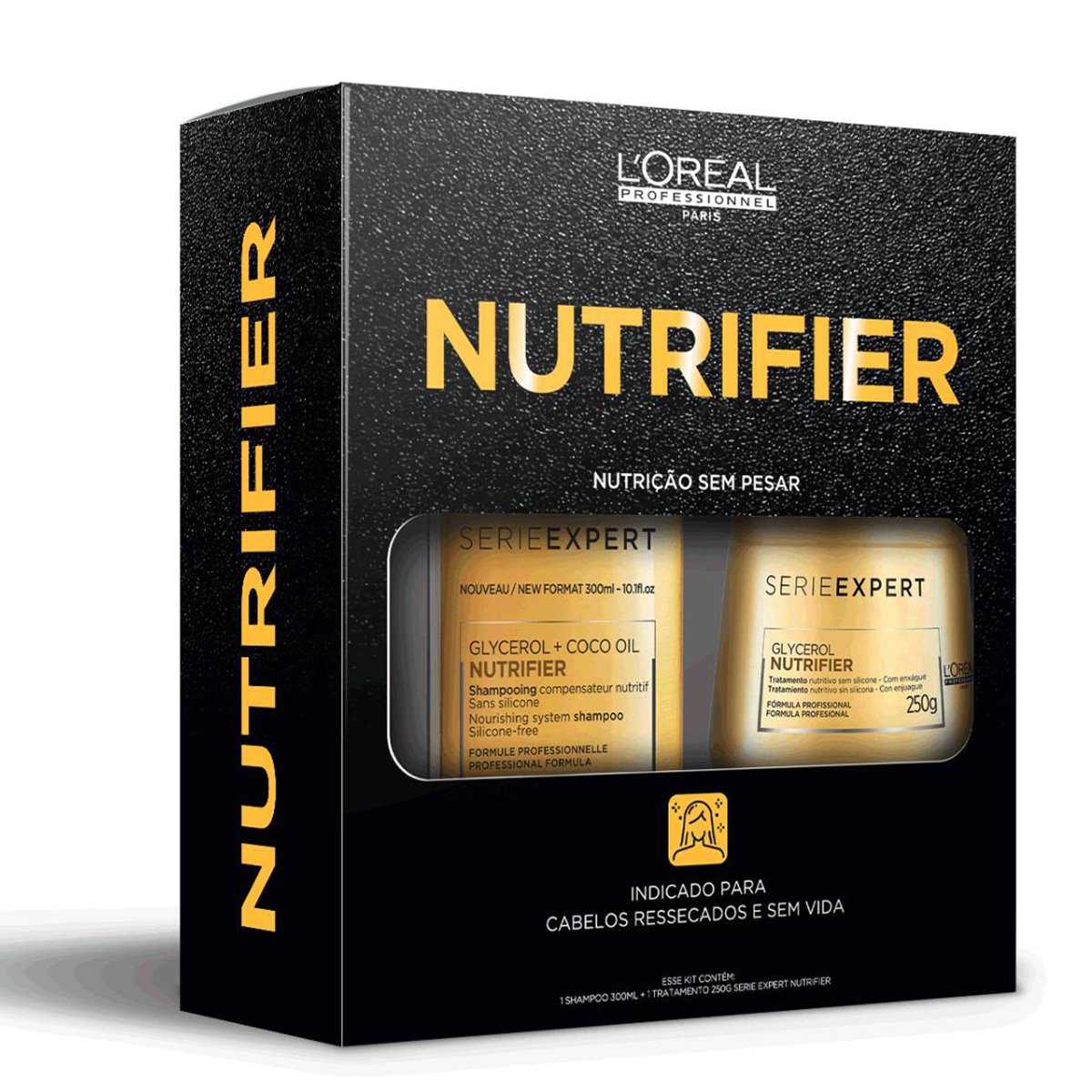 Kit L'Oréal Professionnel Nutrifier Shampoo + Máscara de Tratamento