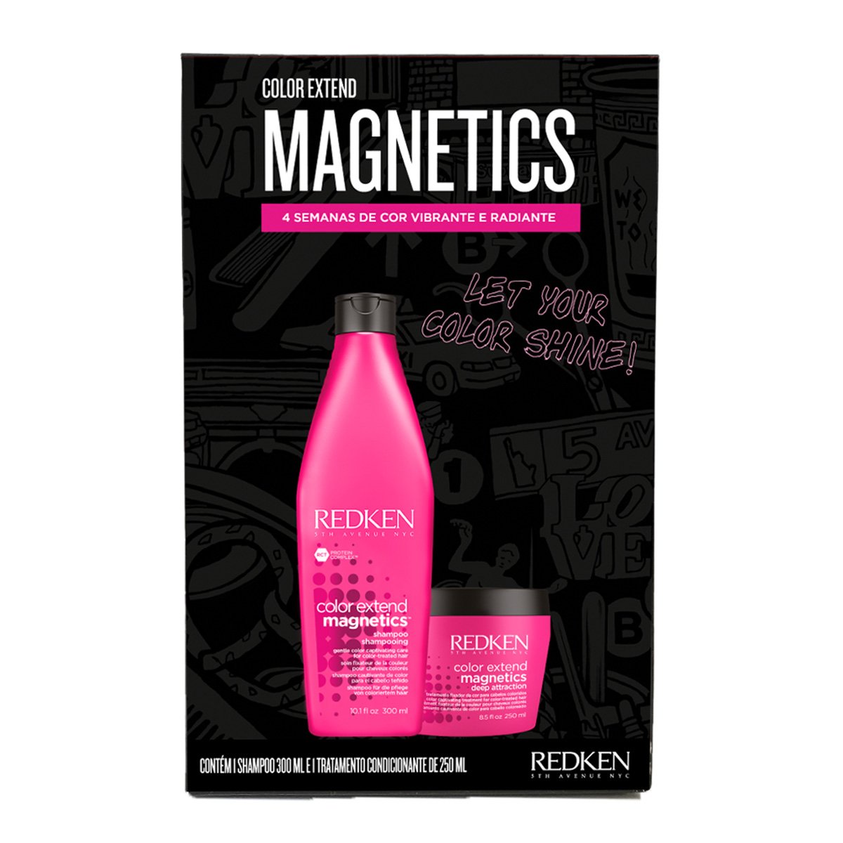 Kit Redken Color Extend Magnetics Shampoo 300ml + Máscara de Tratamento 250ml