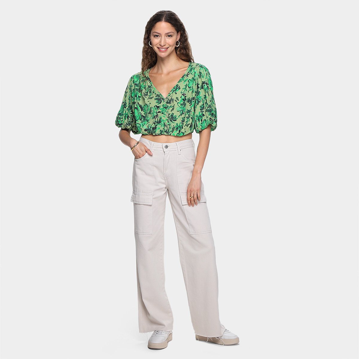 Blusa Colcci Cropped Manga Bufante Feminina - Tam: M - 3