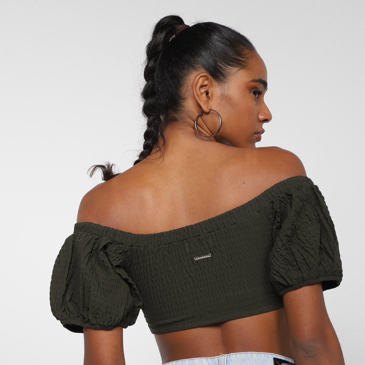 Top Cropped Colcci Manga Bufante Feminino - Tam: P - 1