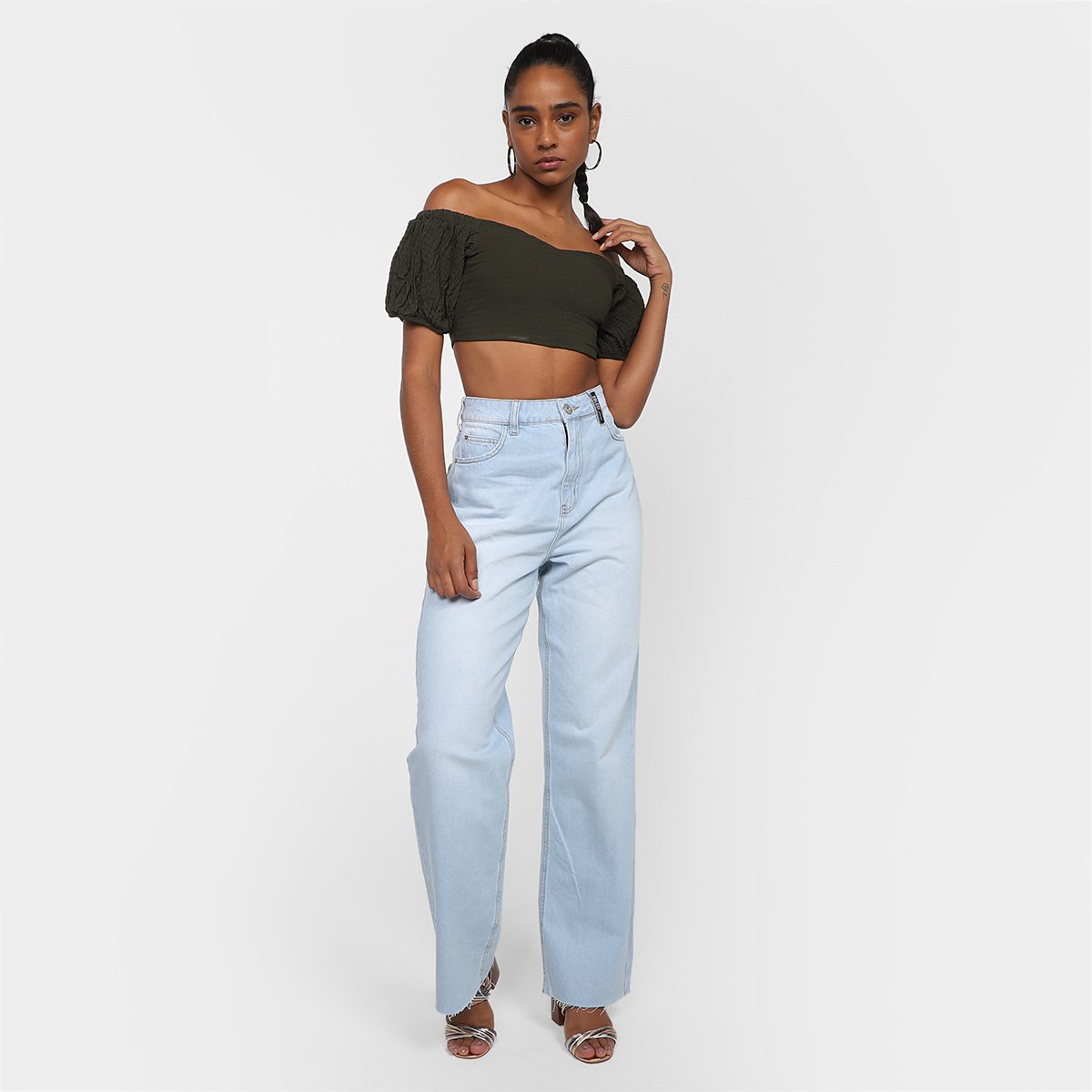 Top Cropped Colcci Manga Bufante Feminino - Tam: P - 3