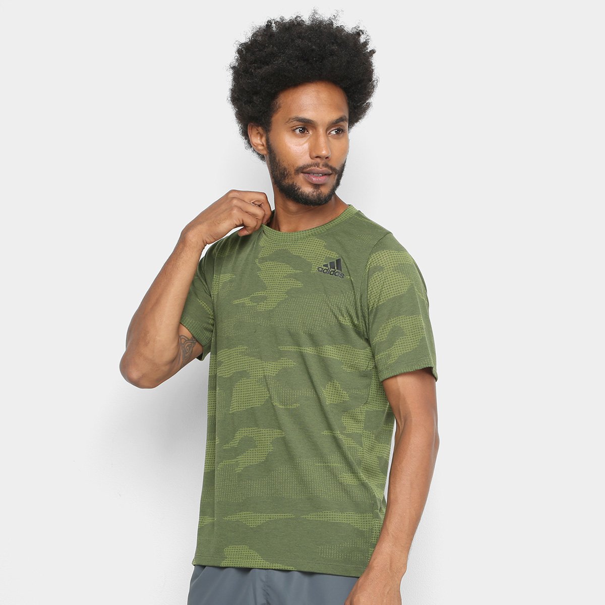 Camiseta Adidas Freelift Camo Burnout Masculina