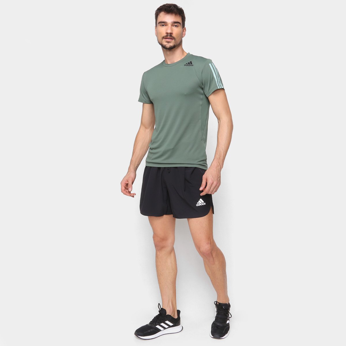 Camiseta Adidas Heat Ready 3 Listras Masculina - Tam: GG - 3