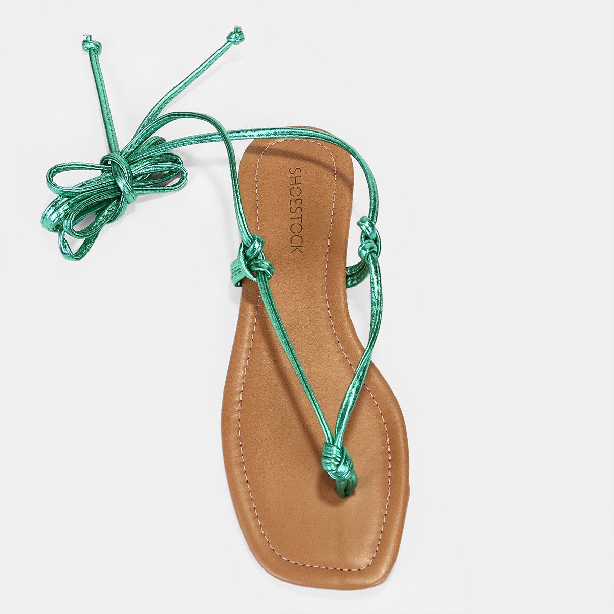 Rasteira Shoestock Metalizada Amarração - Tam: 39 - 4