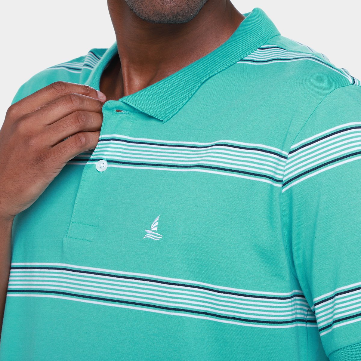 Camisa Polo Lucky Sailing Listrada Masculina - Tam: P - 2