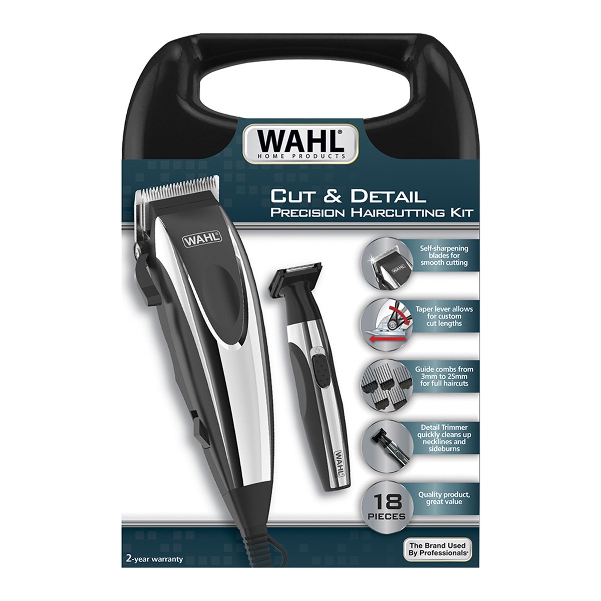 Kit Máquina de Cortar Cabelo e Aparador Wahl Cut & Detail - 110V