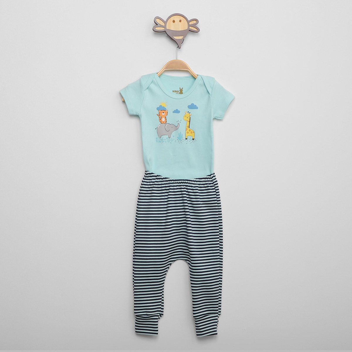 Conjunto Bebê Kiko Baby Listrado Masculino