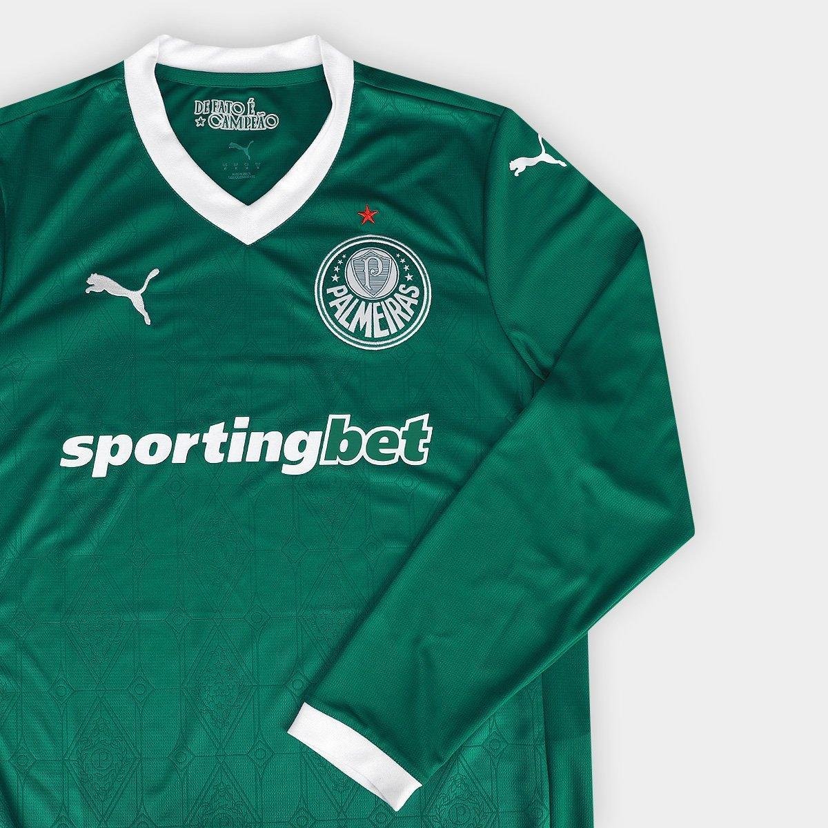 Camisa Manga Longa Palmeiras I 25/26 Torcedor Puma Masculina - Tam: M - 5