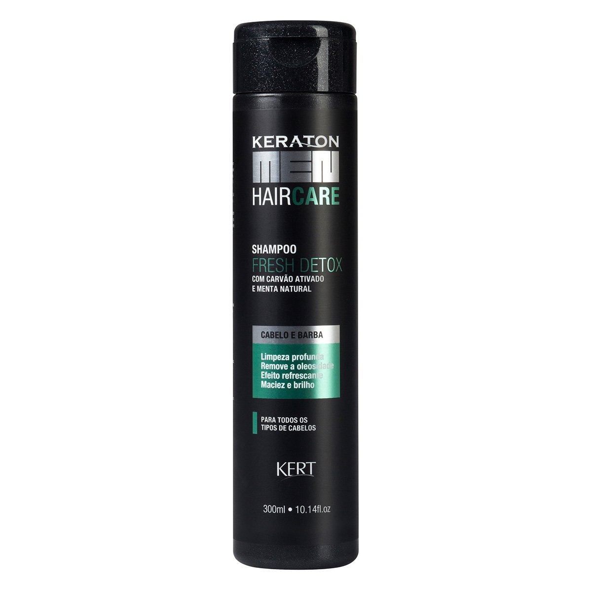 Shampoo Keraton Men Fresh Detox - Carvão e Menta 300ml